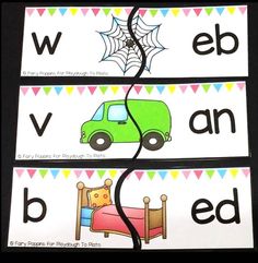 two cards with the words v and an image of a green truck on it, which is