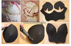 step by step instructions on how to make an origami batman hat with felt