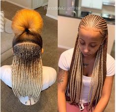 Cornrows And Braids, Ghana Braids Hairstyles, Ombre Braid, Feed In Braids Hairstyles, Braids Styles, African Hair Braiding Styles, Blonde Braids, Afrikaanse Mode, Types Of Braids