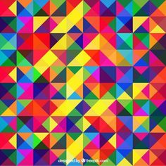 an abstract colorful background with triangles