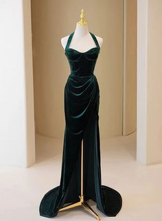 Dark Green Velvet Long Evening Dress Party Dress, A-line Green Bridesm – BeautyDressy Green Mermaid Prom Dress, Green Bridesmaid Dress, Dark Green Bridesmaid Dress, Dark Green Velvet, Green Corset, Velvet Party Dress, Velvet Prom Dress, Long Evening Dress, Green Bridesmaid