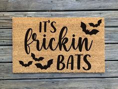 it's trickin bats door mat