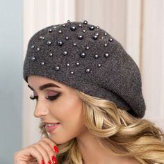 Introducing our exquisite Chic Alpaca Knit Beret for Women! This cozy and loose beanie hat is designed to elevate any outfit with its timeless elegance. Handcrafted using a manual knitting machine, this beret showcases exceptional attention to detail and superior craftsmanship. The embellished slouchy beret features delicate pearls, adding a touch of sophistication and charm. It makes for a perfect gift for birthdays or Christmas, allowing her to indulge in luxurious comfort while staying effortlessly stylish. With the AmazingHeadwear Shop, you can expect the highest quality materials and impeccable design. Our wool beret for women is made from soft alpaca wool, ensuring ultimate warmth and comfort during the winter months. The French-inspired design brings a touch of Parisian chic to any Acrylic Hats One Size Fits Most, Elegant Winter Beanie Hat, Elegant Knitted Hats For Winter, Elegant Winter Hat One Size, Trendy Mini Hats For Winter Parties, Winter Gift Bonnet, One Size Fits Most, Elegant Winter Hats For Gifts, Fall Season Cap Hat As Gift, Elegant Winter Hats As Gifts