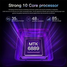 the intel processor is shown in purple light