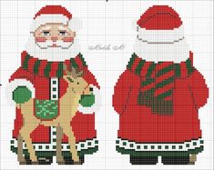 two christmas sweaters with santa claus and deer