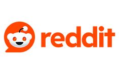 the reddit logo is shown with an orange and white bear on it's head