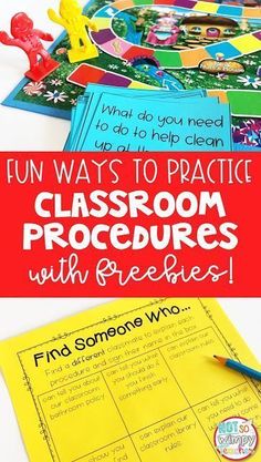 the fun way to practice classroom procedure with freebies