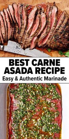 Carne asada recipe with authentic carne asada marinade Best Carne Asada Recipe, Mexican Carne Asada, Authentic Carne Asada Recipe, Asada Marinade, Carne Asada Recipe, Carne Asada Marinade, Carne Asada Recipes, Carne Asada Tacos, Marinated Flank Steak