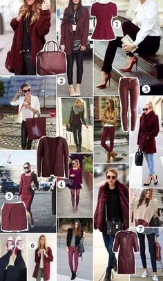 Colors That Go With Burgundy Clothes, Plus-koon Muoti, Autumn Color Palette Fashion, Lederhosen Outfit, Outfits And Accessories, Colour Combinations Fashion, Burgundy Outfit, Holiday Outfits Women