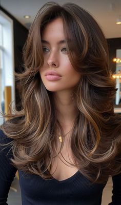 Sanggul Modern, Brown Hair Inspo, Brunette Hair With Highlights, Haircuts For Medium Hair