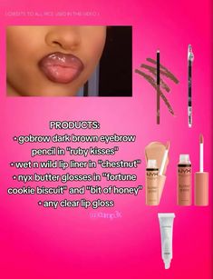 Lip Liner And Gloss Combo, Lip Combos For Black Women, Makeup Lip Combo, Lip Liner And Gloss, Lips Combo, Makeup Looks Winter, Birthday Makeup Looks, Skin Tone Makeup, Natural Prom Makeup