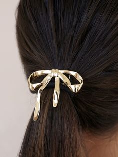 Materials Gold Tone, Zinc, Elastic Size 1.89" Bow Hair Tie, Hair Tie Accessories, Bow Style, Pearl Cuff, Design Hair, Back Necklace, White Long Sleeve Dress, Tie Design, Chain Anklet