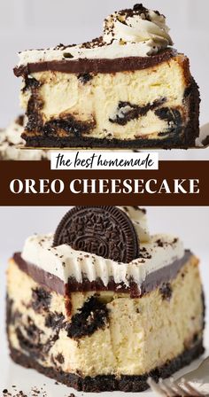 the best homemade oreo cheesecake recipe is made with oreo cookies and cream