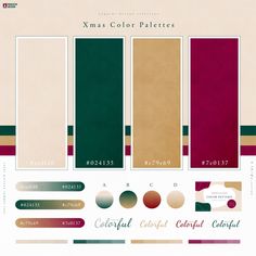 the color palettes are all different colors and sizes, but there is no image to describe