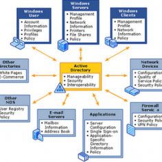 a diagram showing the different types of active directorys and what they are used for