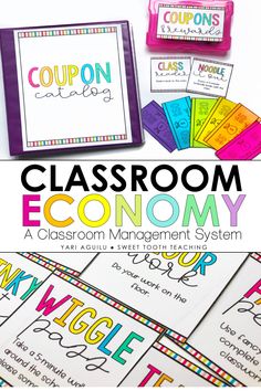 classroom economy lesson for the classroom with text overlay