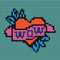 an image of a pixel art piece with the word joy written in pink and blue