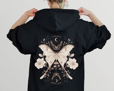 Moth Luna, Moth Shirt, Lunar Moth, Wild Moon, Stay Wild Moon Child, Luna Moth, Stay Wild, Moon Child, Hooded Sweatshirt