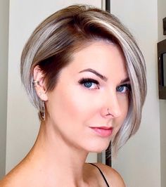 Blonde Undercut Bob with Shadow Roots Best Undercut Hairstyles, Shaved Bob, Okanagan Lake, Undercut Hairstyles Women, Bob Shaved Nape, Shaved Nape Undercut, Pixie Bob Hairstyles