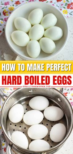 Learn how to make Perfect Hard Boiled Eggs! Thanks to some helpful tips, this hard boiled egg recipe turns out flawless every time and is easy to peel. Put them on your breakfast platter or enjoy them as an easy snack idea! Easy Peel Boiled Eggs, Easy Peel Eggs, Perfect Boiled Egg, Peeling Hard Boiled Eggs, Making Hard Boiled Eggs, Perfect Hard Boiled Eggs, Steamed Eggs, Perfect Eggs, Boiled Egg Diet