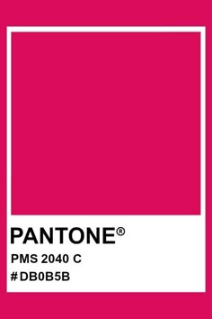 pantone's pink color is shown with the white square in the bottom corner