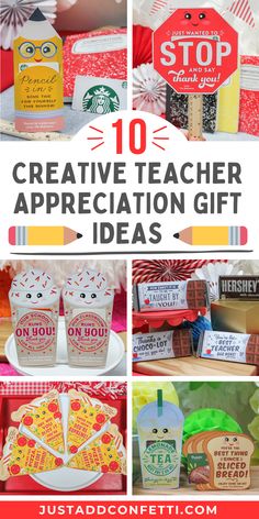 the top ten creative teacher appreciation gift ideas for teachers and their students to give them