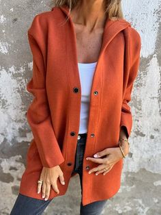 Casual Coats For Women, Blazer Casual, Cardigan Casual, Woolen Coat, Cardigan Fashion, 가을 패션, Look Casual, Looks Style, Outfit Casual