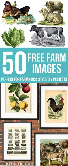 50 free farm images perfect for farmhouse style diy projects by the printable press