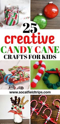 25 creative candy cane crafts for kids that are easy to make and great for christmas