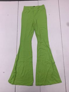 Shein Womens Lime Green Ribbed Flared Pants Size XS New Condition See Pics BS3/24V16BH21 Stretch Cotton Ribbed Pants, Stretch Solid Color Bottoms, Stretch Long Pants In Solid Color, Stretch Solid Color Long Pants, Trendy Fitted Ribbed Bottoms, Stretch Solid Ribbed Bottoms, Lime Green Outfits For Women, Trendy Stretch Ribbed Pants, Trendy Green Solid Color Bottoms