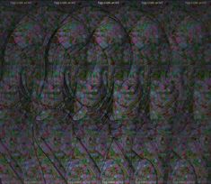 an abstract image of a woman's face with many lines and shapes in the background