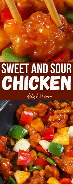 sweet and sour chicken is an easy, healthy dinner that's ready in under 30 minutes