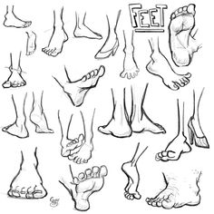 an image of feet and toes in different positions