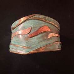 One Of Lazaro Gutierrez’s Stunning Patina Pieces. Wide Cuff, With Incredible Detail. Raised Areas In Polished Copper, Sterling And Brass! Patina Jewelry, Copper And Brass, Wide Cuff, Cuff Bangles, Brass Color, Womens Jewelry Bracelets, Jewelry Inspiration, Patina, Bangles