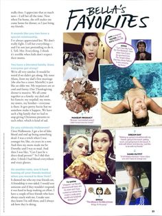 an article in the magazine with pictures of women