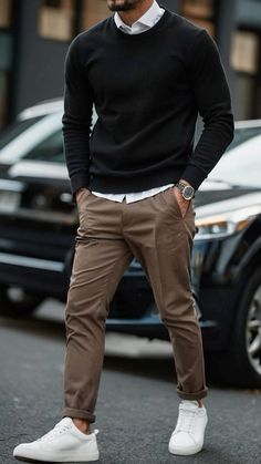 Street Wear Man Outfit, Stylish Men Fall Outfits, Mens Navy Blue Outfit, Men Winter Fashion Outfits Street Styles, Mens Clothing Styles Casual Classy, Beige Flannel Outfits, Men’s Outfits Winter, Casual Chic Outfit Men, Italian Mens Fashion Classy