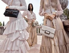 Aigner Spring 2020 Campaign by Andreas Ortner | Fashion Gone Rogue Anna Mila, Campaign Photoshoot, Fashion Editorial Layout, Group Fashion, Campaign Photography, Megan Hess, Statement Handbag, Fashion Campaign, Model Sketch