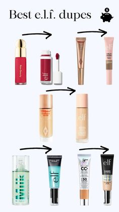 Best Makeup Products Sephora, Makeup Duplicates, Elf Cosmetics, Affordable Makeup, Makeup Swatches, Kiss Makeup, Life Tips, Beauty And Lifestyle