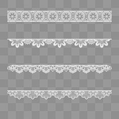 white lace borders on a gray background