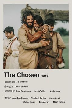 the chosen movie poster with jesus hugging two young men in front of him and other people behind him