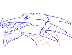 how to draw a dragon's head