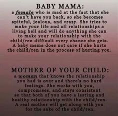 a poem with the words baby maa and mother of your child written in black