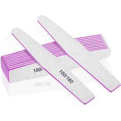 Nail Files for Natural Nails Professional Emery Board Washable & Sturdy 100/180 Grit Manicure Tools for Natural Fingernails File & Acrylic Nails File 12pcs Functions: 100 grit nail files - Coarse and sharp. ideal for: Filling poly nail extension and acrylic nails. Rough up hard fingernails or toenails. Preparing and mattifying the nail plates before gel manicure 180 grit nail files - Medium coarse and medium sharp. ideal for: Filling artificial nails and smoothing up the free edge of natural nai Old Nail Polish, Gel Acrylic Nails, Nails Only, Soft Nails, Glass Nails, Nail Files, Pedicure Tools, Dip Powder Nails, Manicure Y Pedicure