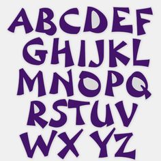 the upper and lower letters are purple