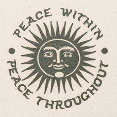 peace Within, Peace Throughout' Print - 11x11 Real Fun Wow, Sticker Patches, Hippie Art, Book Stationery, Pretty Tattoos, White Paper, Print Tattoos, Paper Texture, All Print