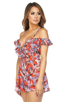 Bahama mama orange romper – ✨JAZZY 4 STUDIO BOUTIQUE✨ Trendy Ruffled Jumpsuits And Rompers For Day Out, Trendy V-neck Swimwear For Summer, Summer Swimwear Mini Length For Day Out, Summer Floral Print Mini Jumpsuits And Rompers, Summer Floral Print Mini Jumpsuit Or Romper, Trendy Beach Season Mini Dress For Day Out, Spring Vacation Mini Length Jumpsuits And Rompers, Summer Floral Print Mini Jumpsuit, Trendy Mini Dress For Beach Day Out