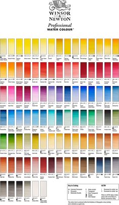 the color chart for watercolour