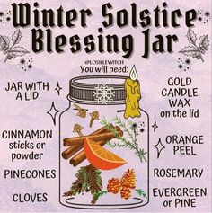 Winter Solstice Blessing, Blessing Jar, Blessings Jar, Witch Bottles