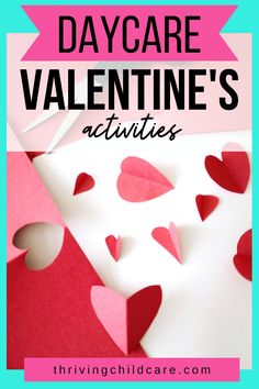 valentine's day card with paper hearts and text that reads, how to make heart shaped