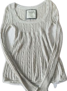 Abercrombie And Fitch Sweater, Abercrombie And Fitch Babydoll Top, Babydoll Sweater Outfit, Babydoll Top Long Sleeve, Coquette 2000s Outfits, Abercrombie Babydoll Top, Y2k Babydoll Top, Babydoll Top Outfit Y2k, Bella Swan Clothes